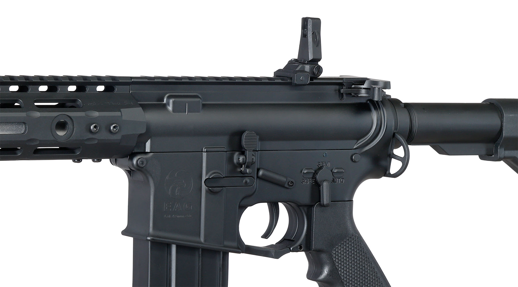 APS M4 10 Zoll M-LOK Spyder ASR-Series S-EAG Luftgewehr Vollmetall Kal. 4,5mm Stahl-BB schwarz Bild 4