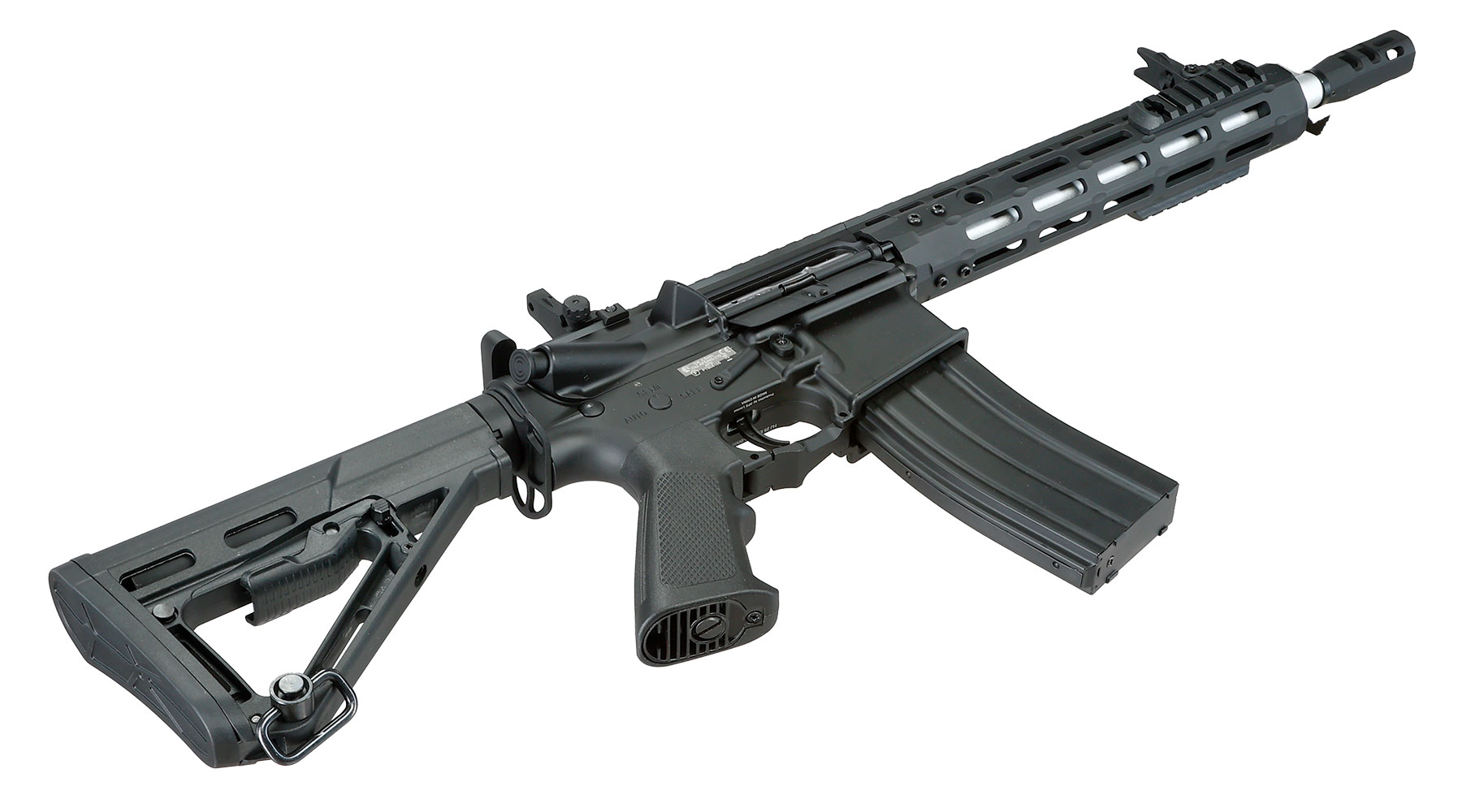 APS M4 10 Zoll M-LOK Spyder ASR-Series S-EAG Luftgewehr Vollmetall Kal. 4,5mm Stahl-BB schwarz Bild 6