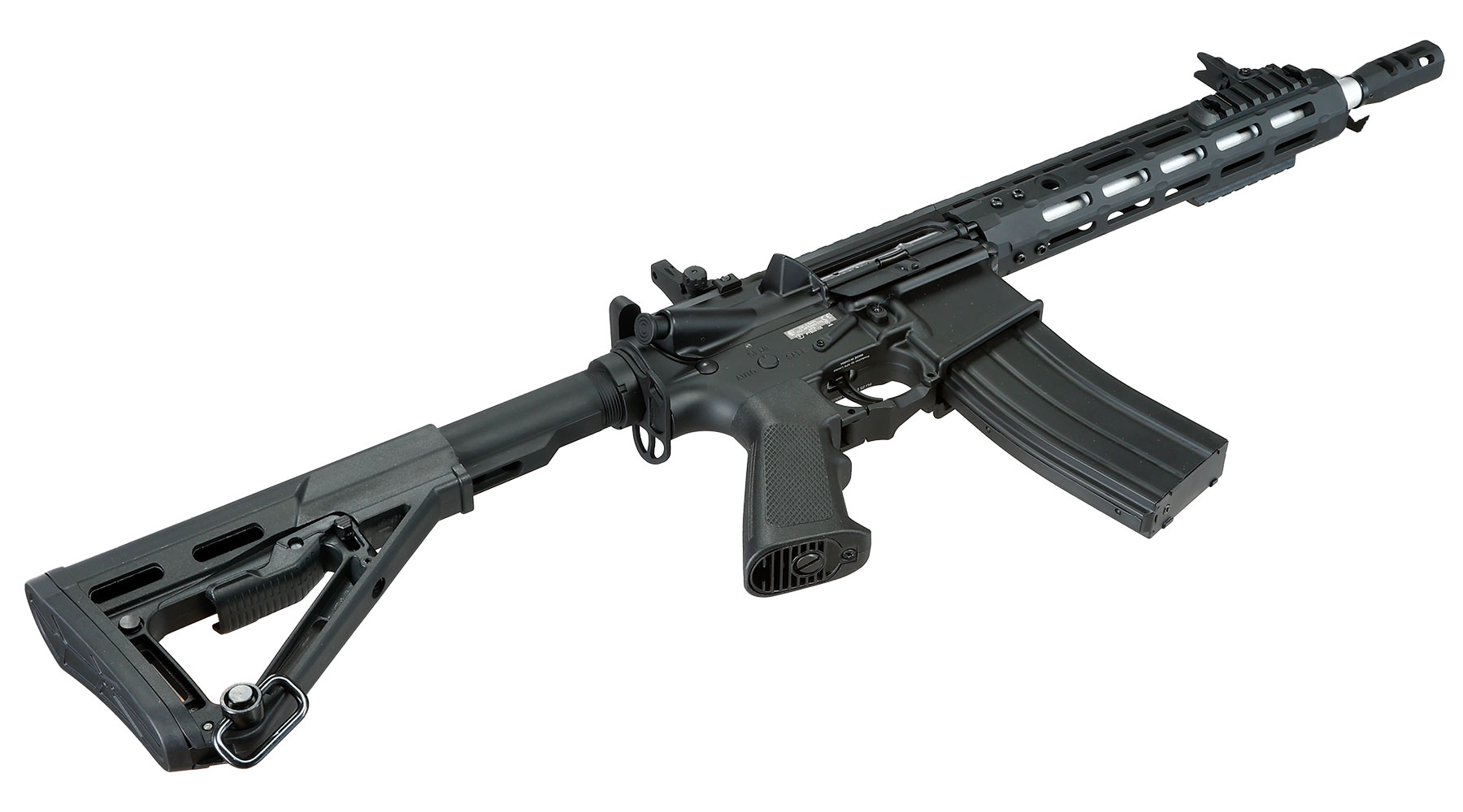 APS M4 10 Zoll M-LOK Spyder ASR-Series S-EAG Luftgewehr Vollmetall Kal. 4,5mm Stahl-BB schwarz Bild 7