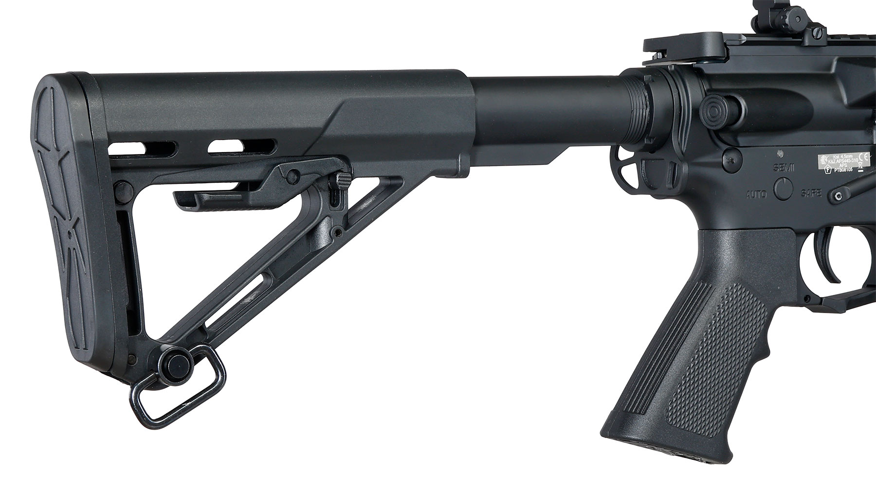 APS M4 10 Zoll M-LOK Spyder ASR-Series S-EAG Luftgewehr Vollmetall Kal. 4,5mm Stahl-BB schwarz Bild 8