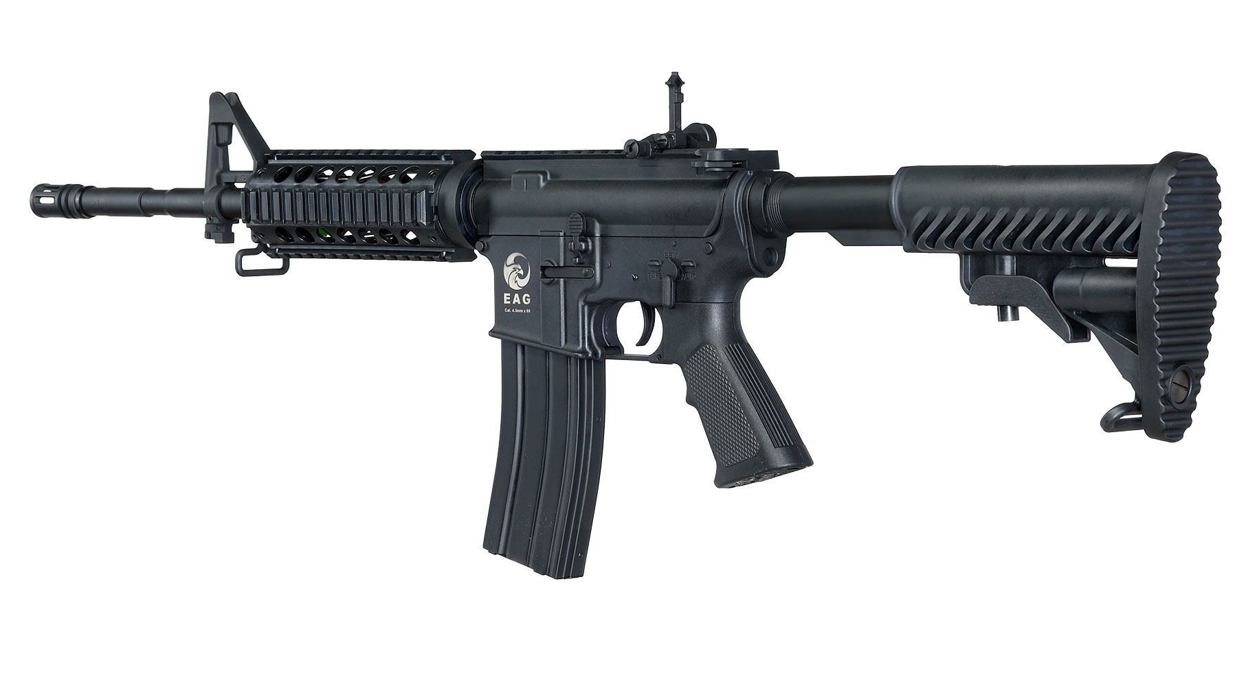 APS M4A1 RIS Carbine Kompetitor-Series S-EAG Luftgewehr Polymer Kal. 4,5mm Stahl-BB schwarz Bild 2