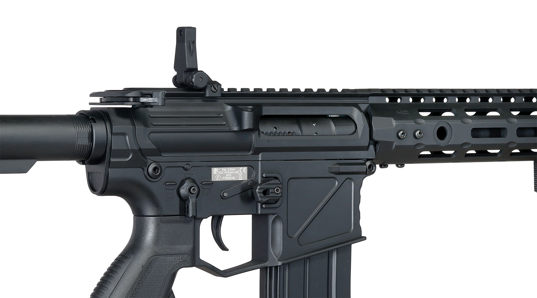 APS M4 Phantom Extremis Rifle MK11 PER-Series S-EAG Luftgewehr Vollmetall Kal. 4,5mm Stahl-BB schwarz Bild 9
