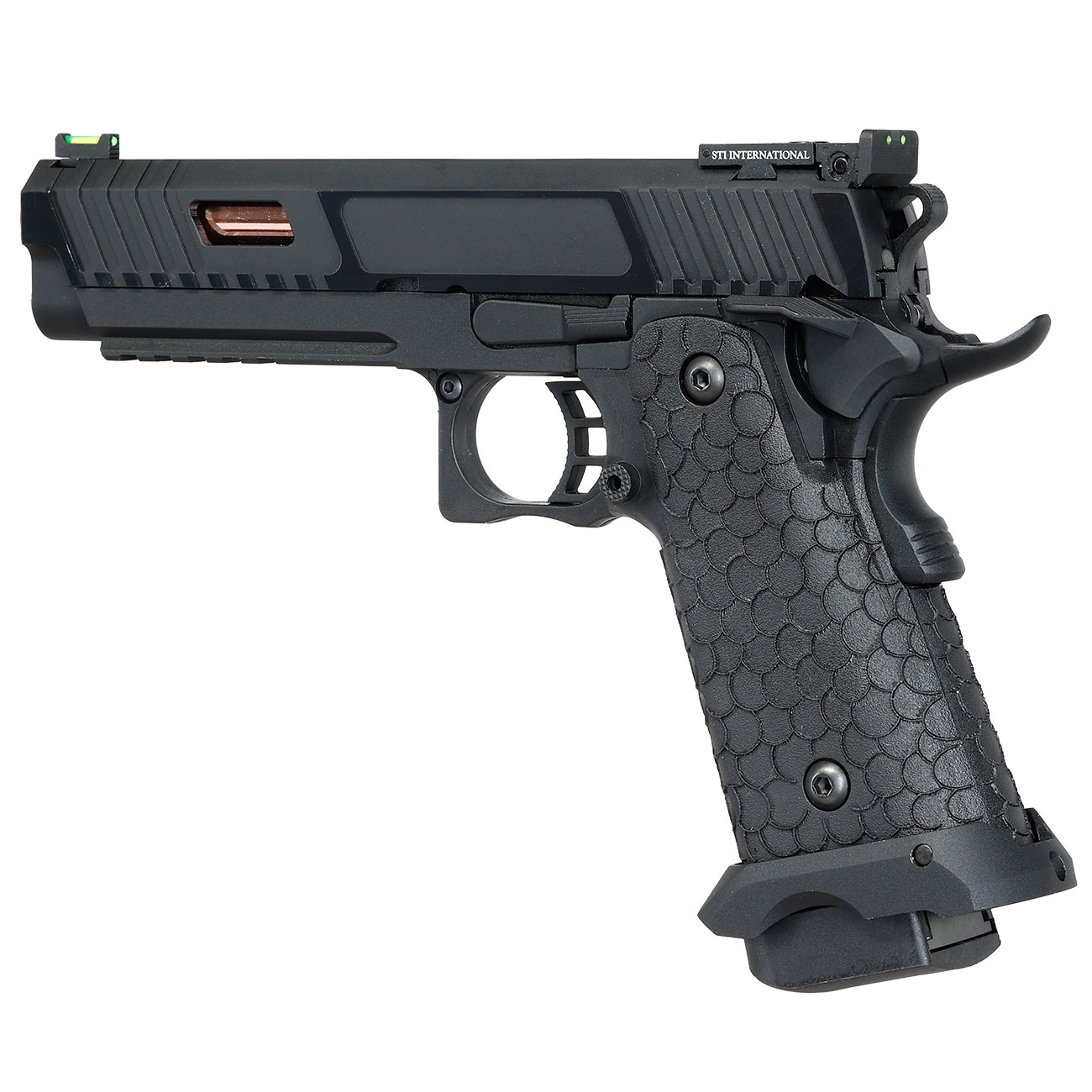 ASG / STI International Combat Master 2011 JW3 CO2 Luftpistole Kal. 4,5mm BB Blowback Metallschlitten schwarz Bild 10