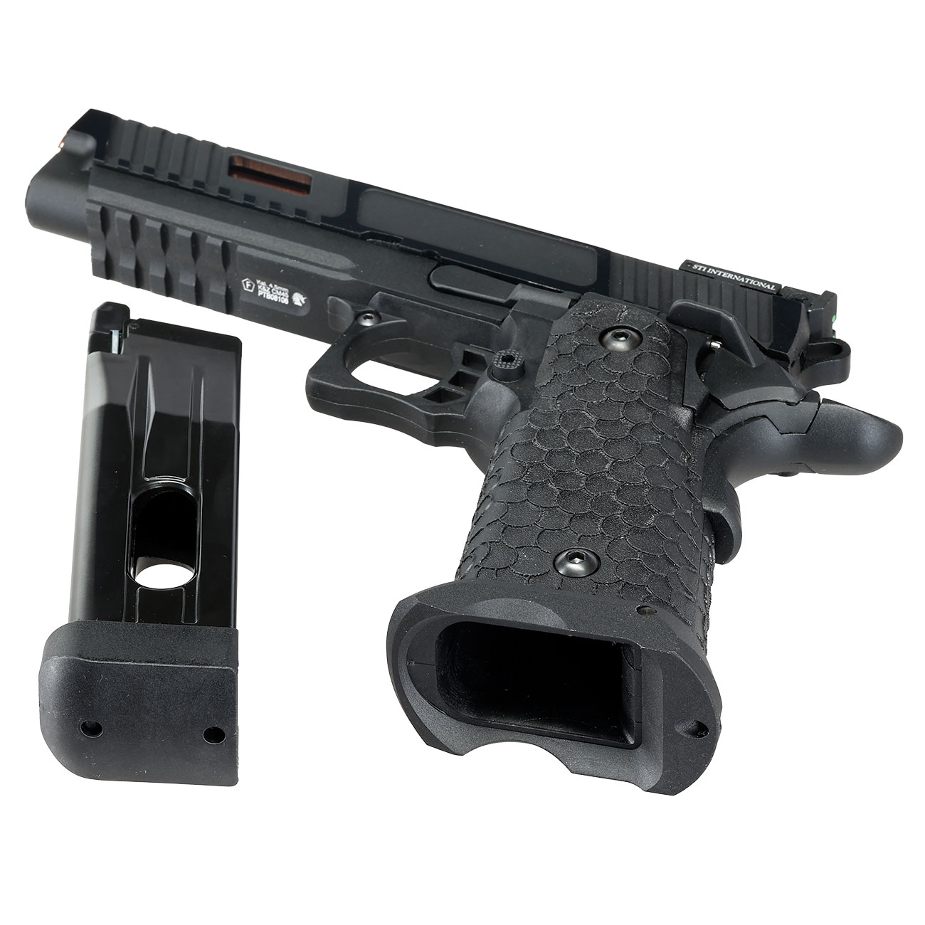 ASG / STI International Combat Master 2011 JW3 CO2 Luftpistole Kal. 4,5mm BB Blowback Metallschlitten schwarz Bild 7