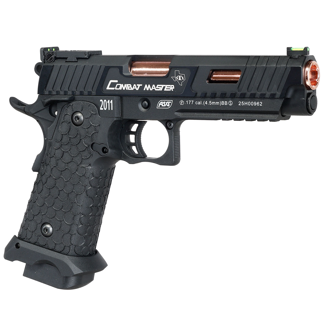 ASG / STI International Combat Master 2011 JW3 CO2 Luftpistole Kal. 4,5mm BB Blowback Metallschlitten schwarz Bild 9