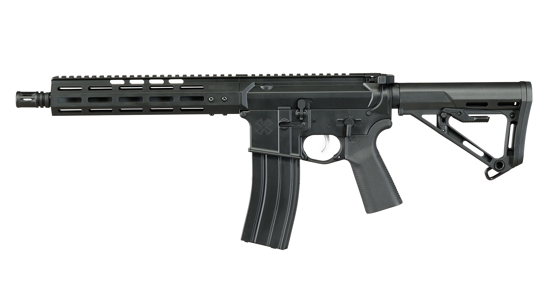 APS / EMG Noveske M4 10.5 Zoll Chainsaw S-EAG Luftgewehr Vollmetall Kal. 4,5mm Stahl-BB schwarz Bild 10