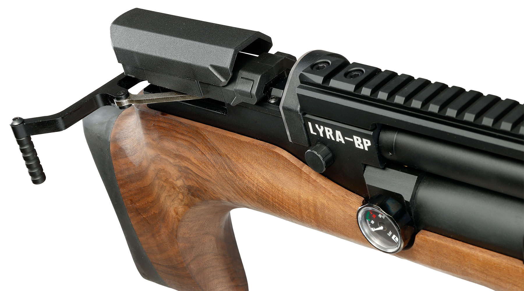 Reximex Lyra-BP Bullpup Pressluftgewehr PCP Kal. 4,5 mm Diabolo Walnussholz inkl. 2 x 14-Schuss Magazin Bild 10