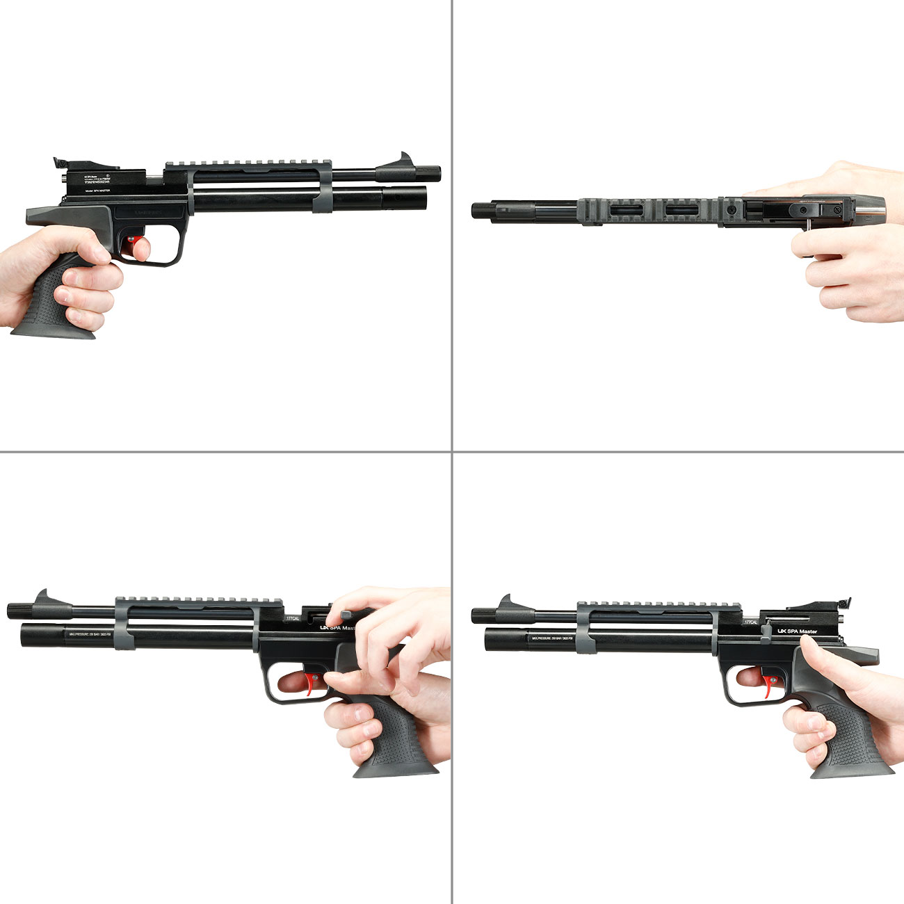 UX SPA Master PCP Pressluftpistole Kal. 4,5 mm Diabolo schwarz Bild 8
