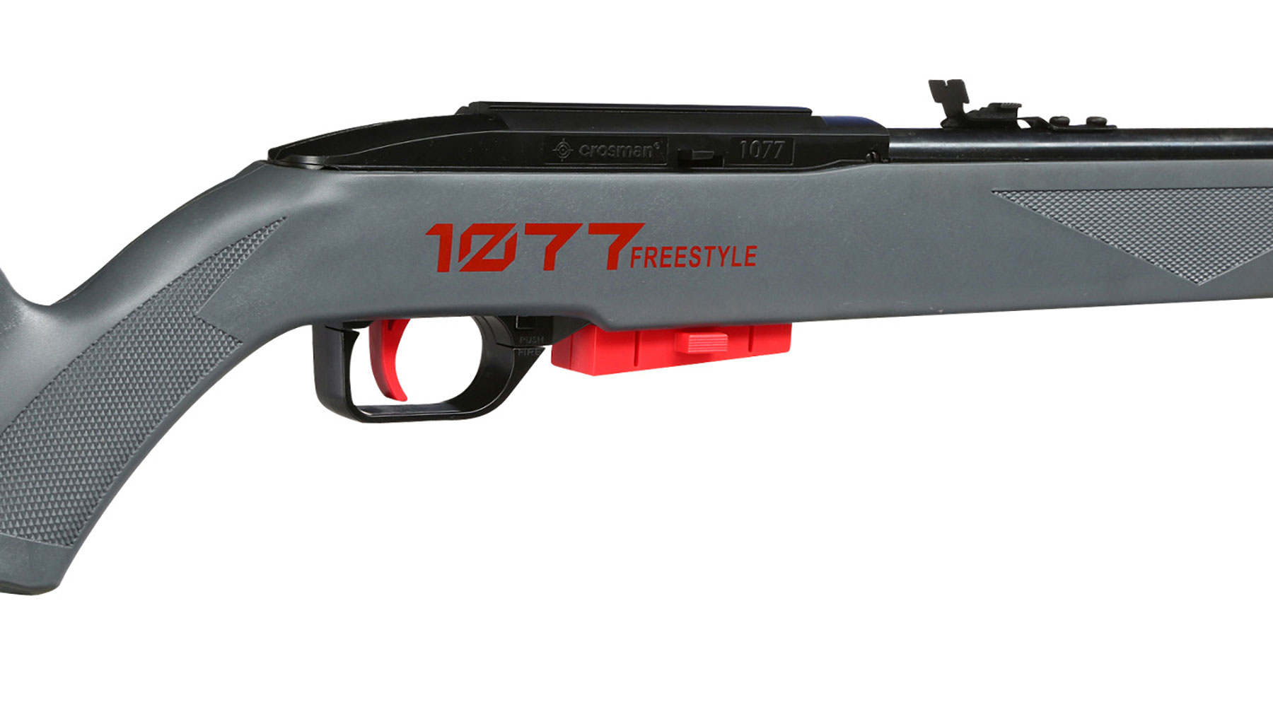 Crosman 1077 Freestyle 4,5 mm CO2 Luftgewehr Set mit Kugelfang, Zielscheiben und Diabolos Bild 2