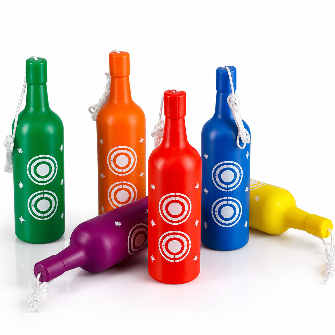 Borner Shooting Bottles farbiges Zielflaschen Set 6 St�ck - Schie�ziele f�r Luftdruck / Airsoft