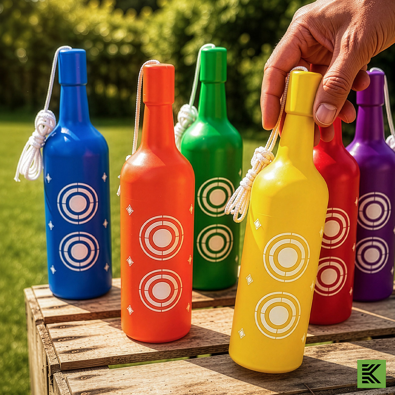 Borner Shooting Bottles farbiges Zielflaschen Set 6 St�ck - Schie�ziele f�r Luftdruck / Airsoft Bild 4