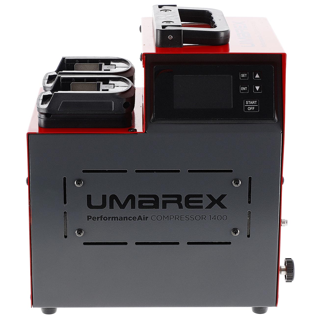 Umarex PAC 1400 PerformanceAir Kompressor f�r Pressluftwaffen / Paintball / HPA Airsoft rot inkl. 2x Akku und Ladeger�t Bild 4