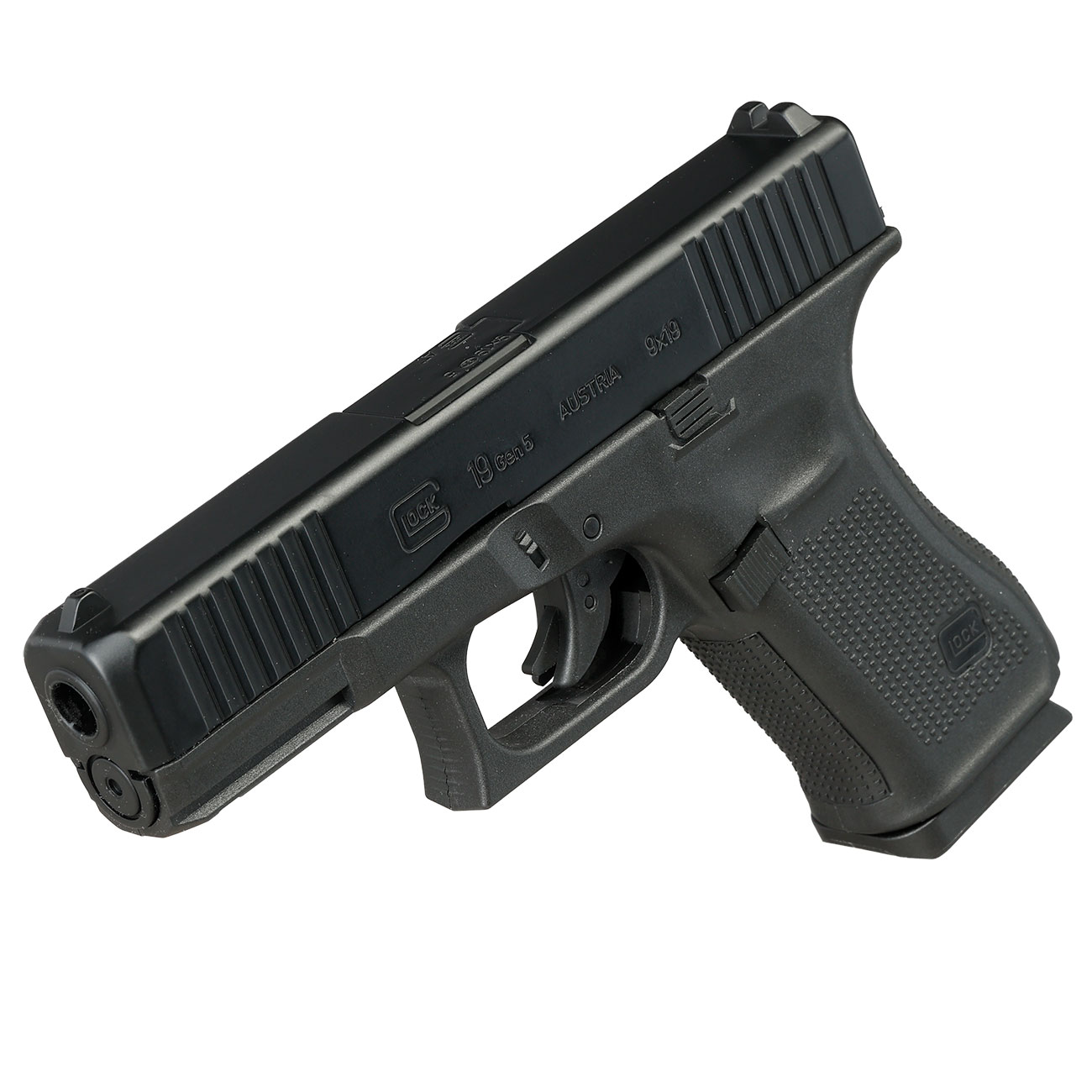 Glock 19 Gen5 CO2 Luftpistole Kal. 4,5mm BB Metallschlitten Non-Blowback schwarz Bild 11