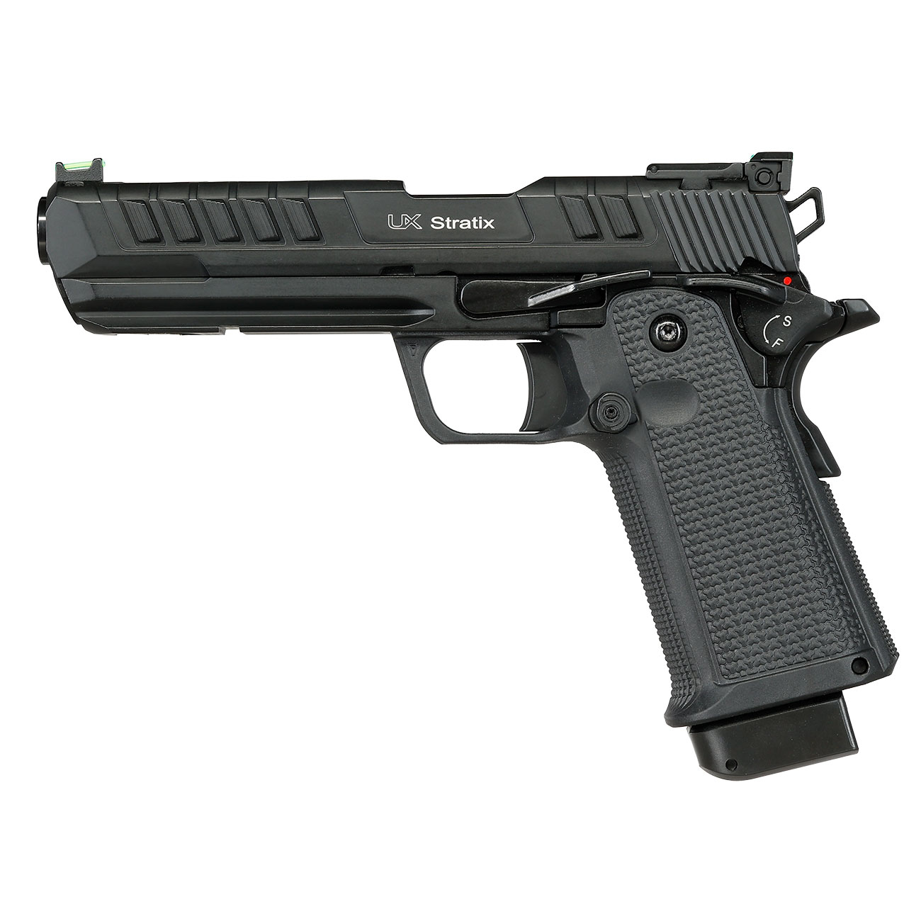 UX Stratix CO2 Luftpistole Kal. 4,5mm BB Vollmetall Blowback schwarz