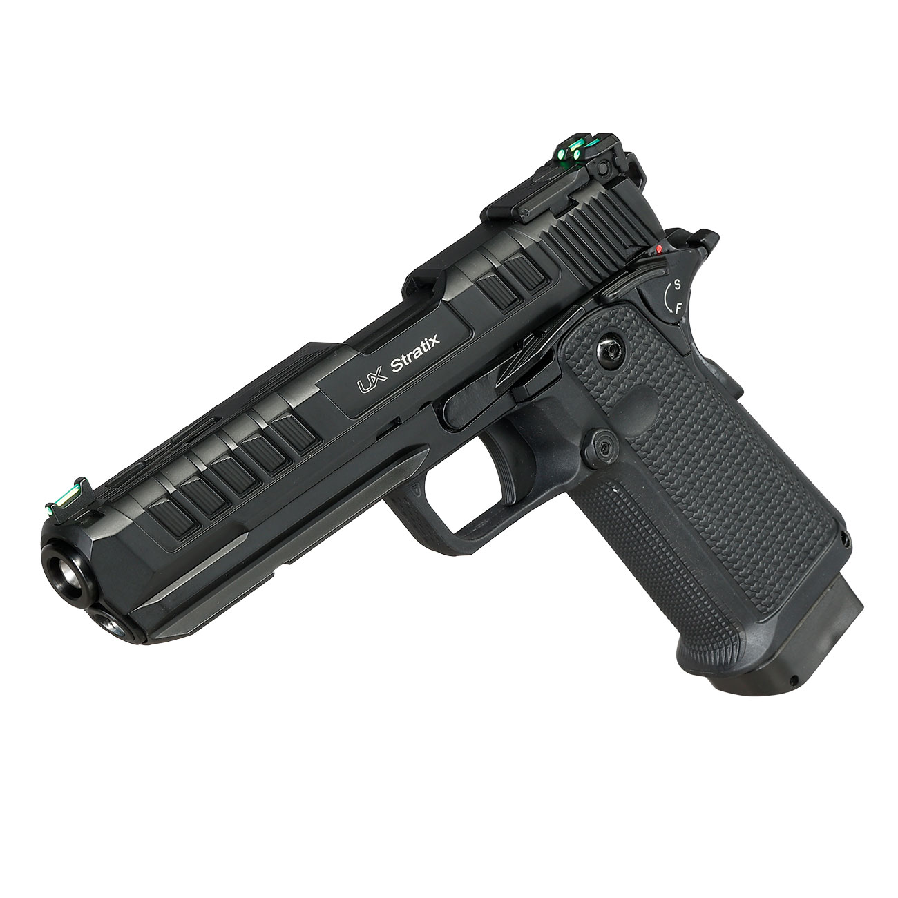 UX Stratix CO2 Luftpistole Kal. 4,5mm BB Vollmetall Blowback schwarz Bild 11
