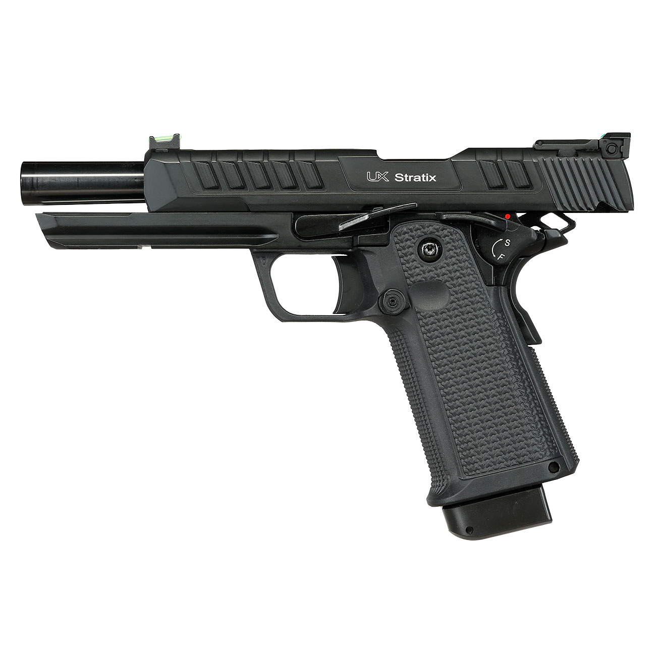 UX Stratix CO2 Luftpistole Kal. 4,5mm BB Vollmetall Blowback schwarz Bild 4