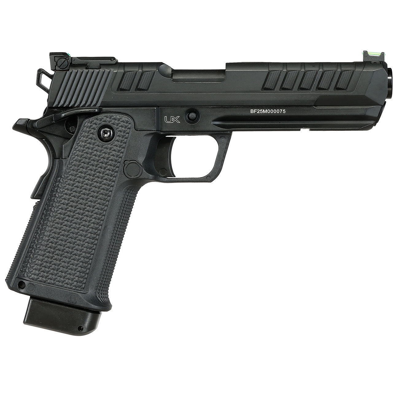 UX Stratix CO2 Luftpistole Kal. 4,5mm BB Vollmetall Blowback schwarz Bild 5