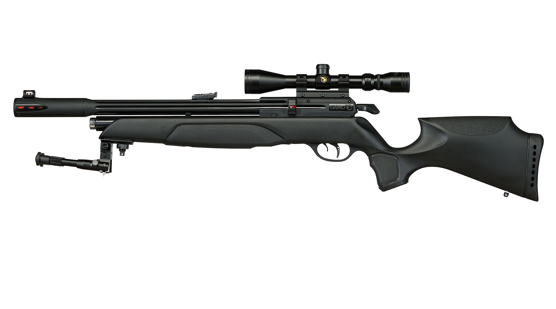 Gamo Arrow Pressluftgewehr PCP Kal. 5,5mm Diabolo 10-sch�ssig schwarz inkl. Zielfernrohr WR 3-9x40 / Zweibein