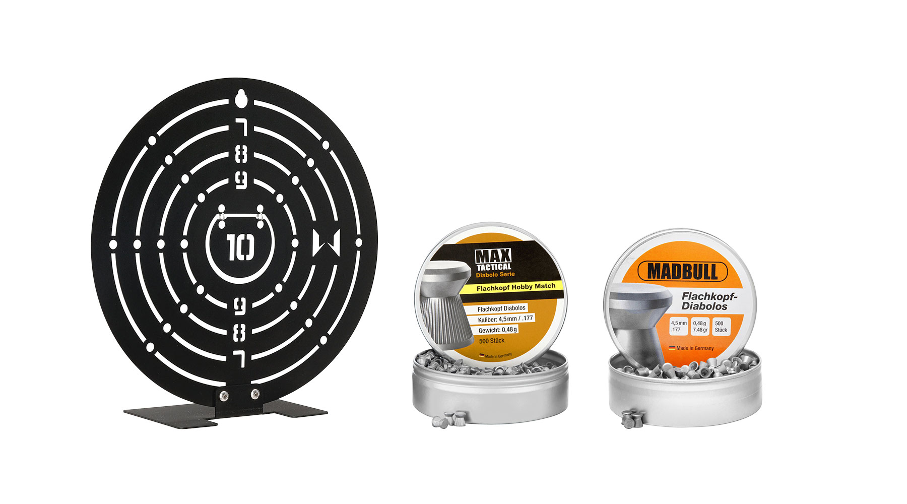 SET H�mmerli Black Force 400 Luftgewehr 4,5 mm Diabolo mit Zielfernrohr 4x32, Target Ziel & 1000 Diabolos Bild 11