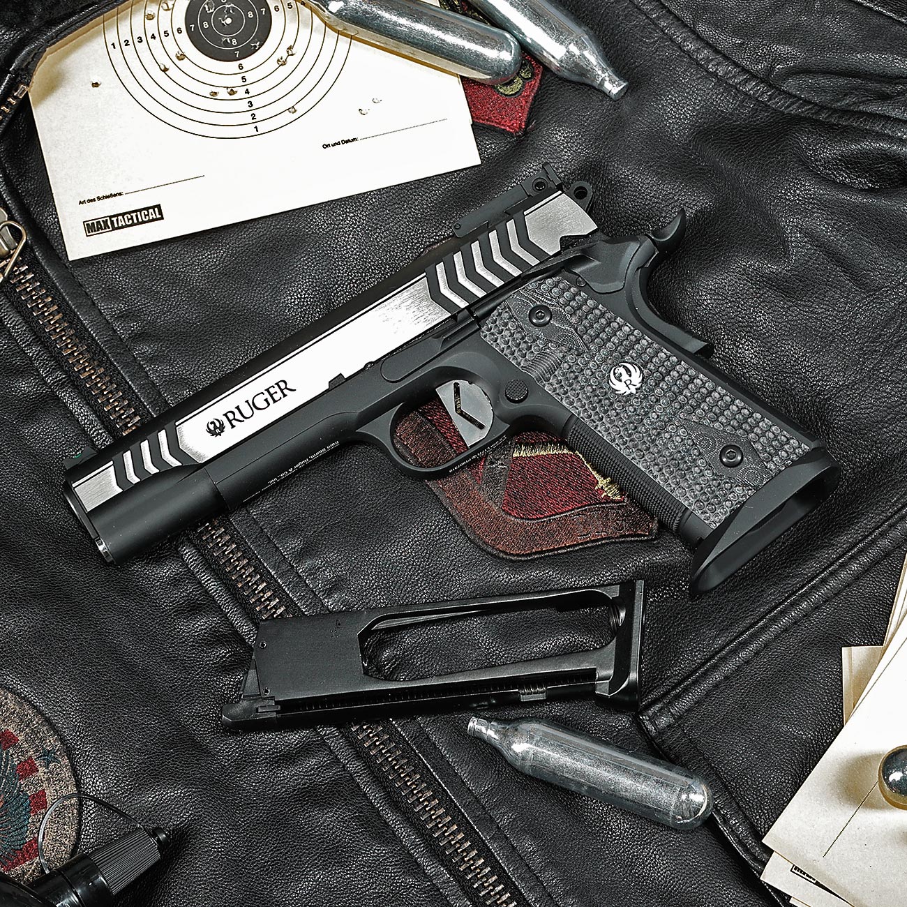 Ruger SR1911 Competition CO2 Luftpistole Kal. 4,5mm BB Vollmetall Blowback Two-Tone Finish Bild 1
