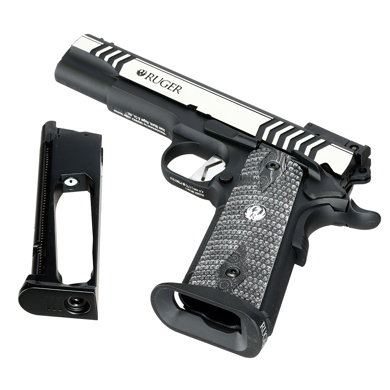 Ruger SR1911 Competition CO2 Luftpistole Kal. 4,5mm BB Vollmetall Blowback Two-Tone Finish Bild 7