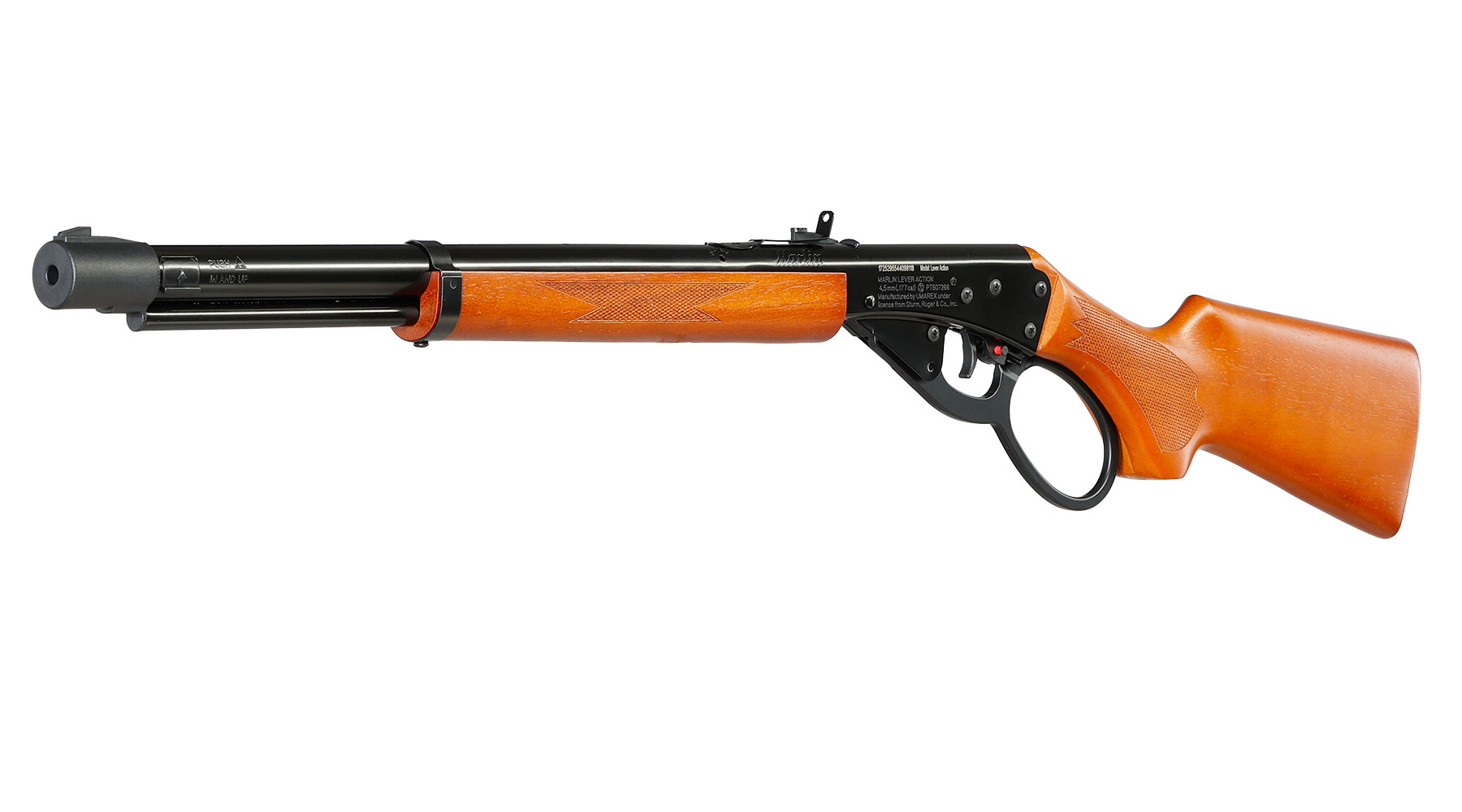 Marlin Lever Action Unterhebelspanner Luftgewehr Kal. 4,5 mm BB schwarz / braun - Echtholz-Version Bild 1