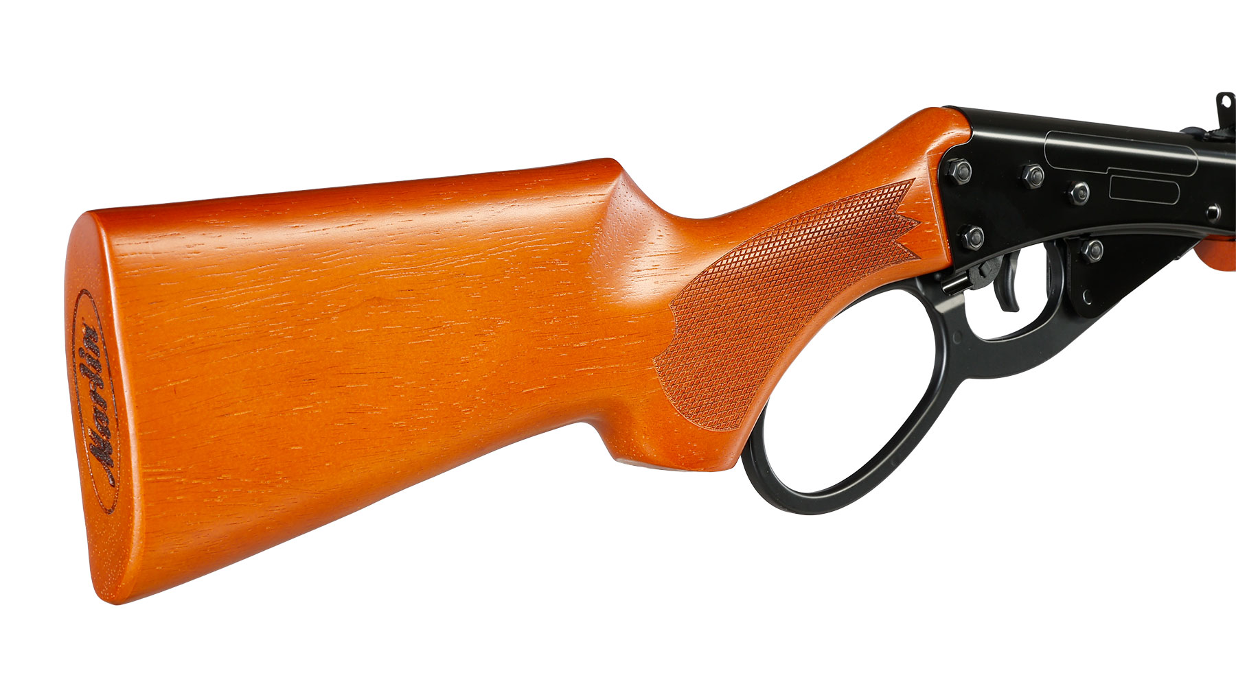 Marlin Lever Action Unterhebelspanner Luftgewehr Set Kal. 4,5 mm BB Echtholzschaft 1500&nbsp;Stahlkugeln und 6 Shooting Bottles Bild 7