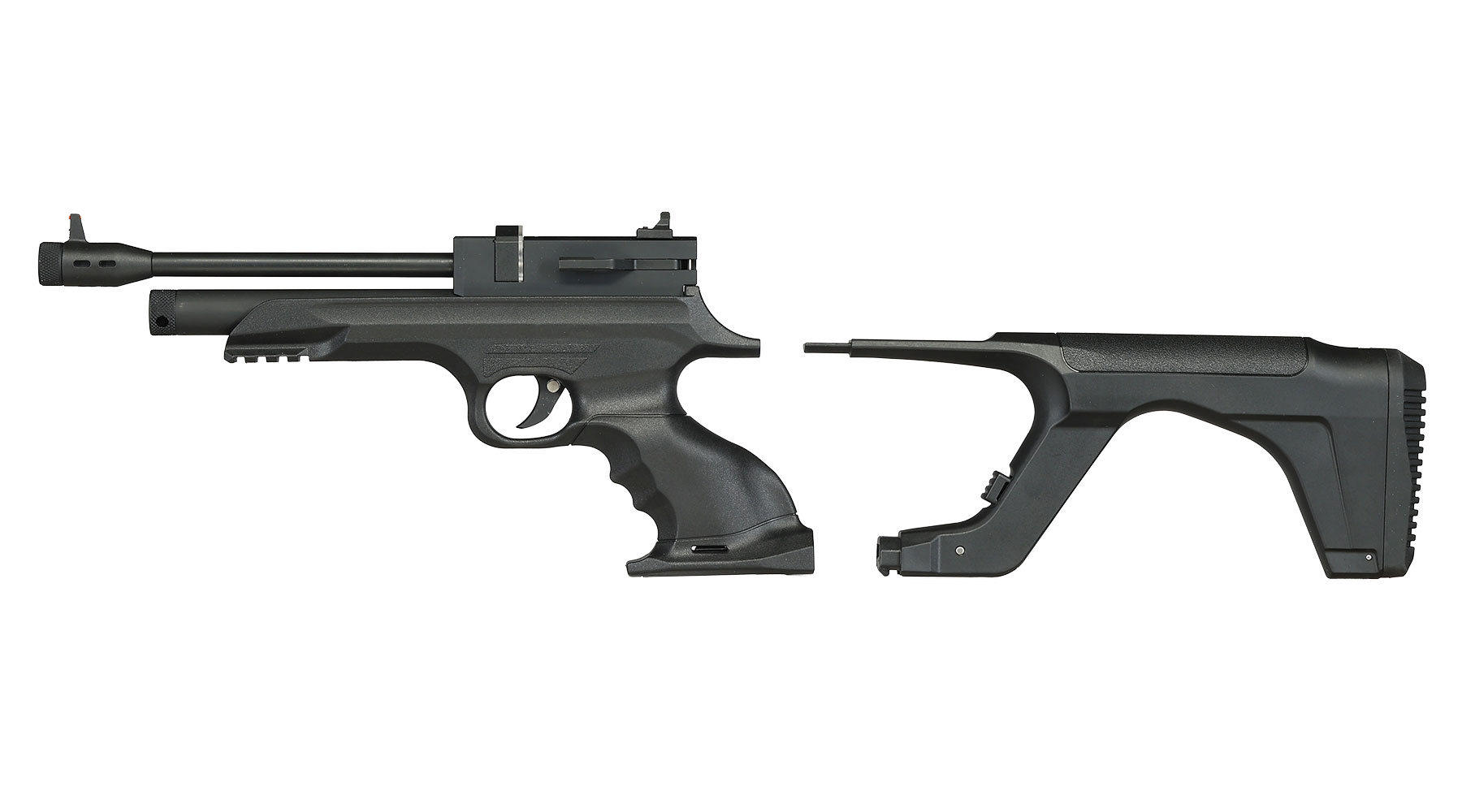 Reximex Morpho mit Wechselschaft CO2 Luftpistole Kal. 4,5 mm Diabolo Non-BlowBack schwarz Bild 1