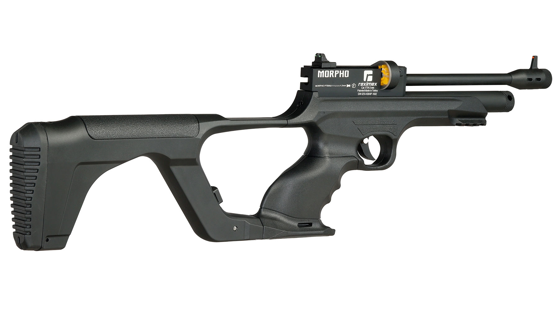 Reximex Morpho mit Wechselschaft CO2 Luftpistole Kal. 4,5 mm Diabolo Non-BlowBack schwarz Bild 5