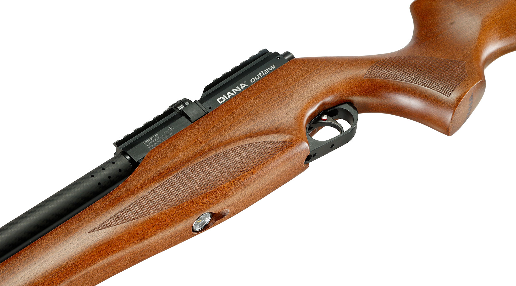Diana Outlaw Gen. 2 Pressluftgewehr PCP Kal. 5,5 mm Diabolo Holzschaft inkl. 2 x 10-Schuss Magazin Bild 7