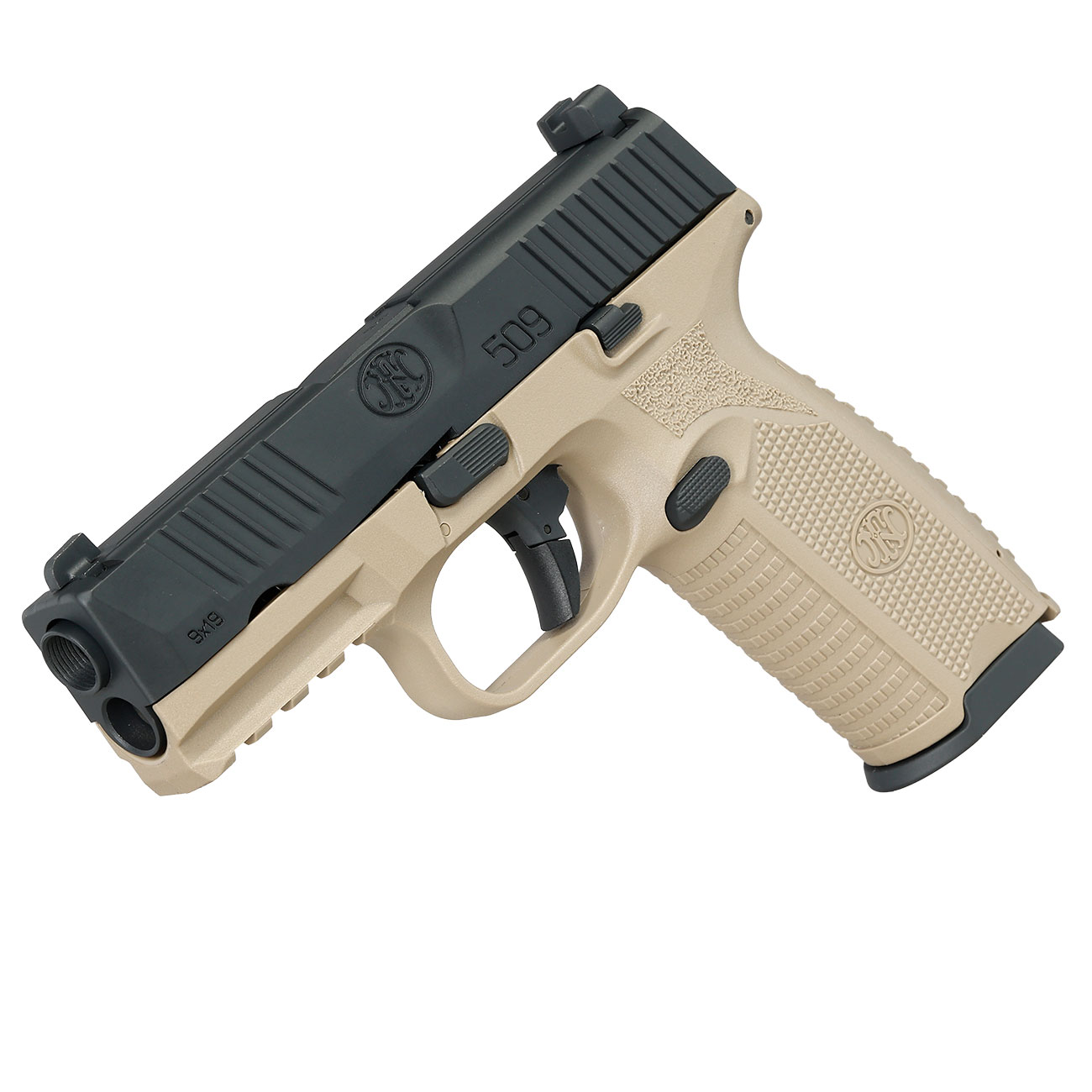 Cybergun FN Herstal FN 509 CO2 Luftpistole Kal. 4,5mm BB mit Metallschlitten Blowback Dual Tone Bild 11