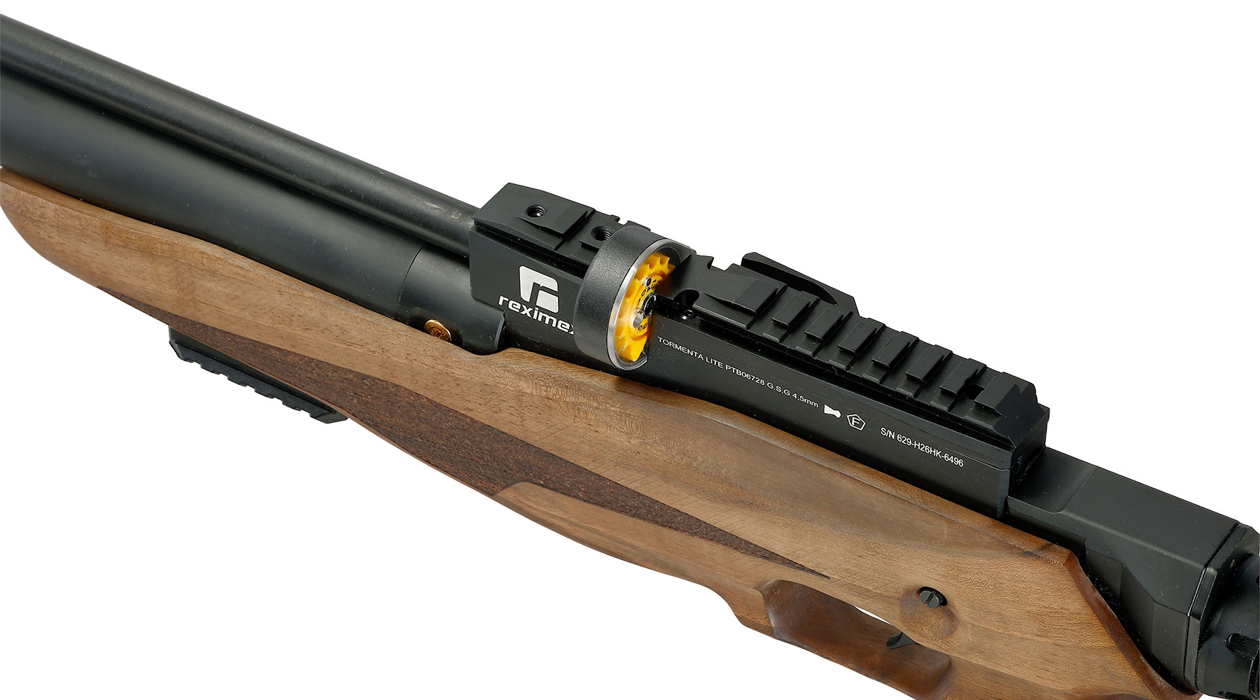 Reximex Tormenta W Lite Pressluftgewehr PCP Kal. 4,5 mm Diabolo Walnussholz inkl. 2 x 14-Schuss Magazin Bild 3