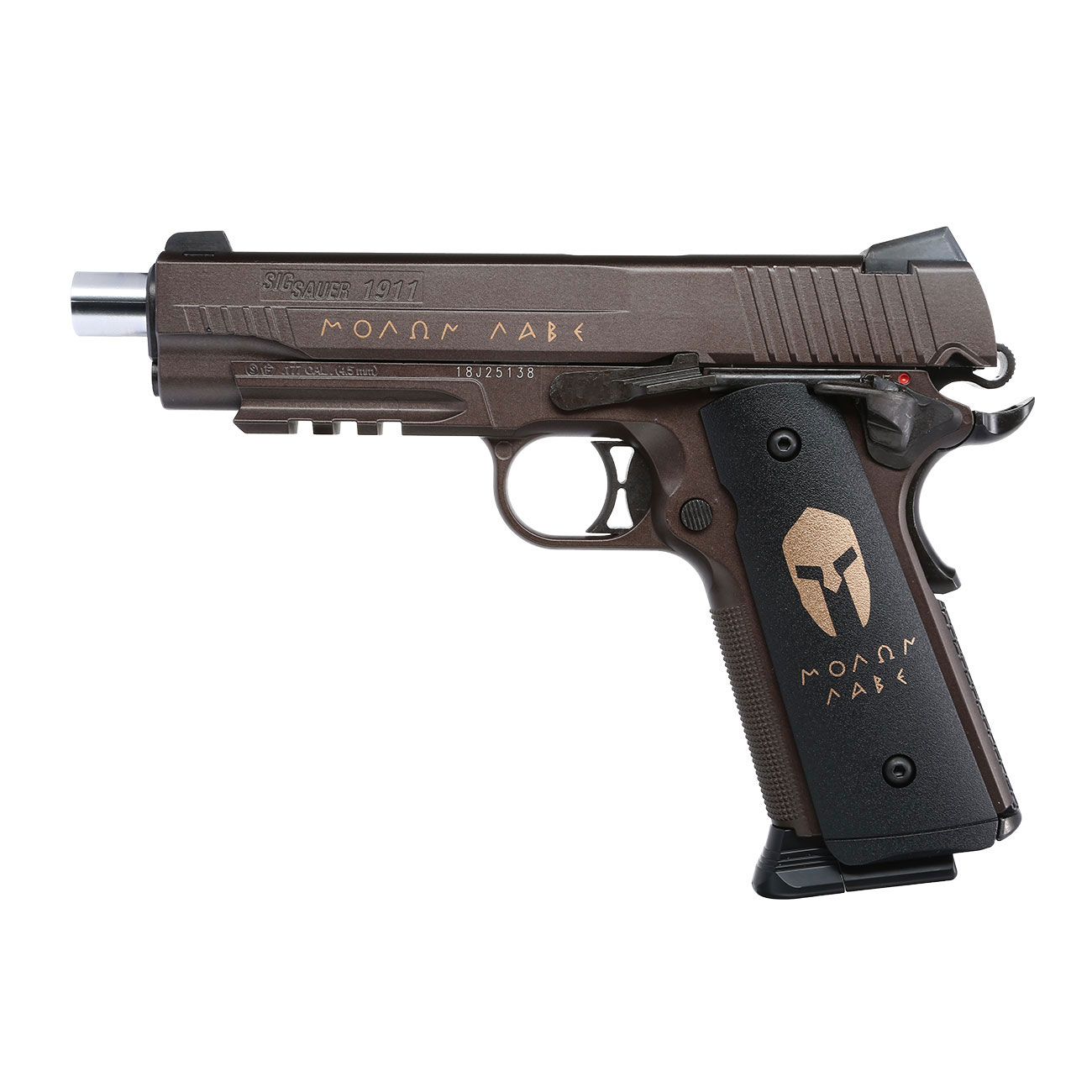 SET Sig Sauer 1911 Spartan CO2 Luftpistole Vollmetall 4,5 mm BB mit Koffer, 4000 BBs und 10 CO2-Kapseln Bild 7