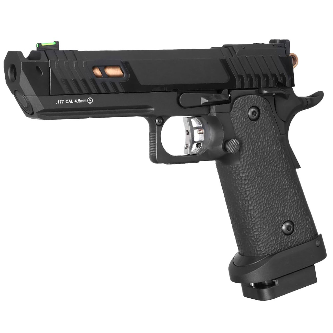 SET KLI Hi-Capa 4.3 Night Viper CO2 Luftpistole 4,5 mm BB mit Koffer, 3000 BBs und 10 CO2-Kapseln Bild 1