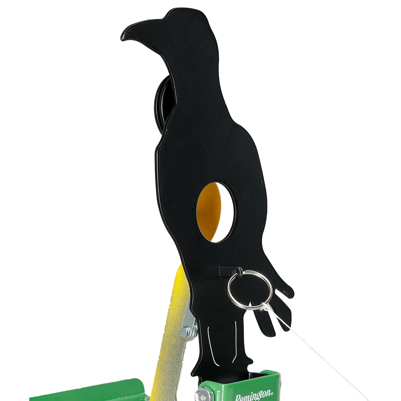 Remington Pull To Reset Klappziel Kr�he aus Stahl mit Seilzug-R�ckstellung schwarz Bild 3
