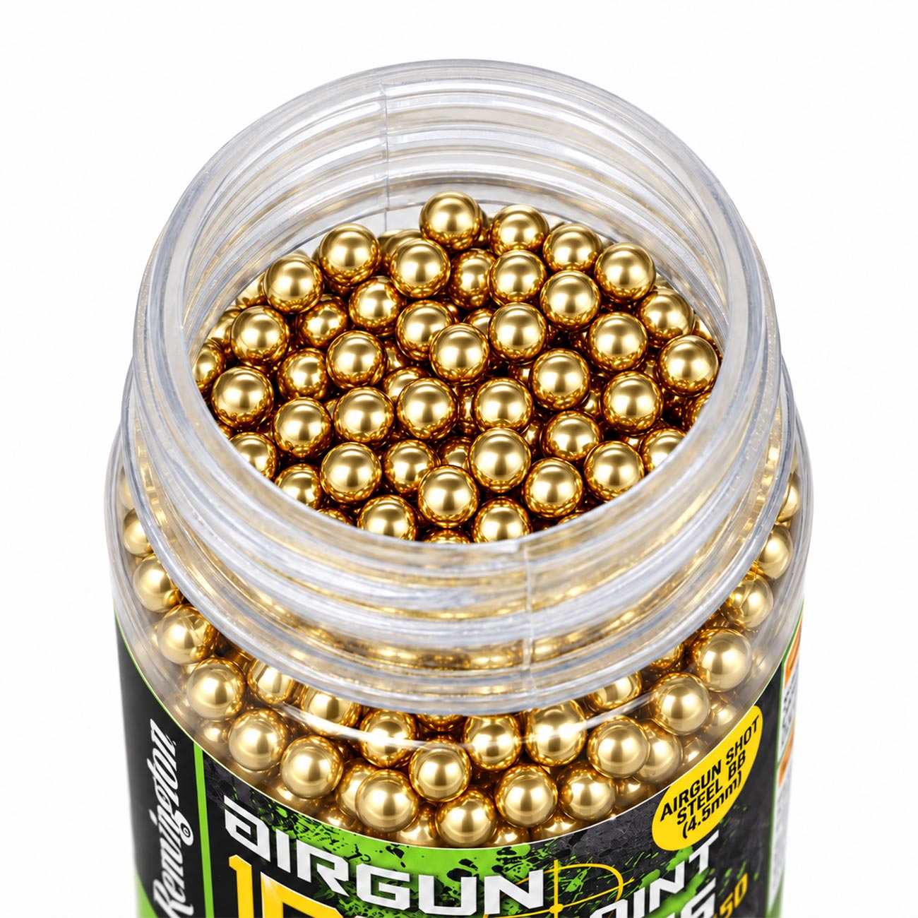Remington Plated Solid-Steel Stahl-BBs Kal. 4,5 mm 1500er Schnelllader goldfarben Bild 4