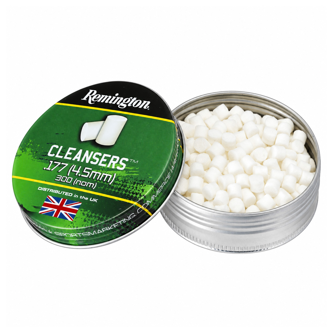 Remington Cleansers Reinigungsfilze / Filzdiabolos Laufreiniger 4,5mm wei� - 300 St�ck Bild 2