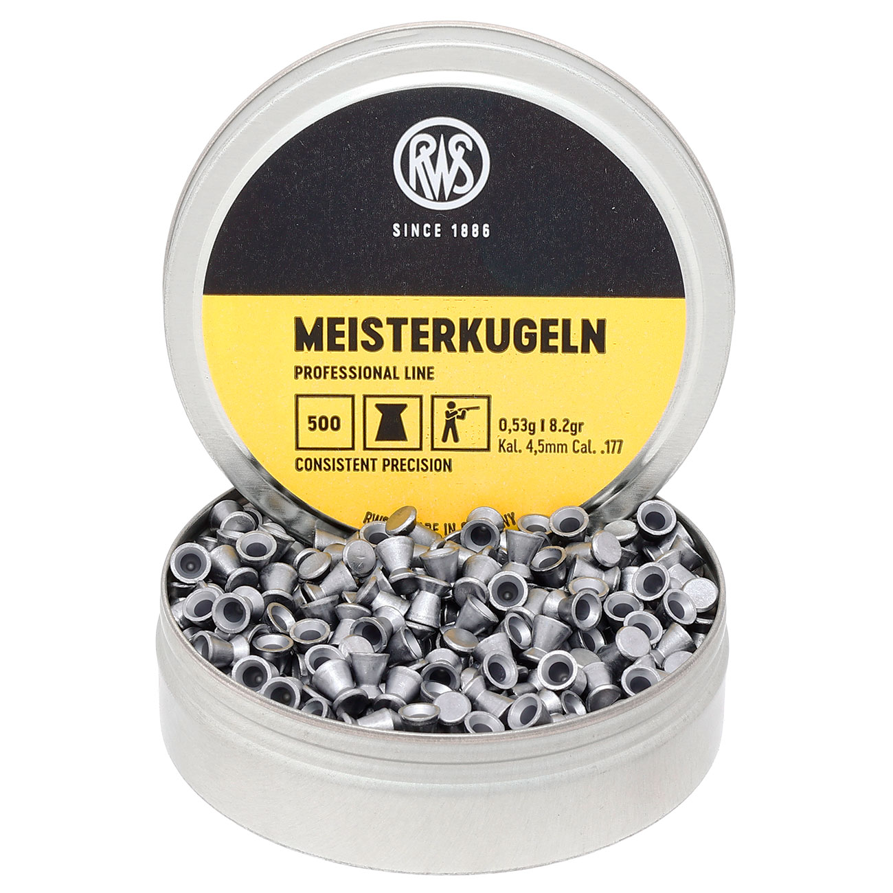 RWS Flachkopf-Diabolos Meisterkugeln 4,5mm 500 Stck