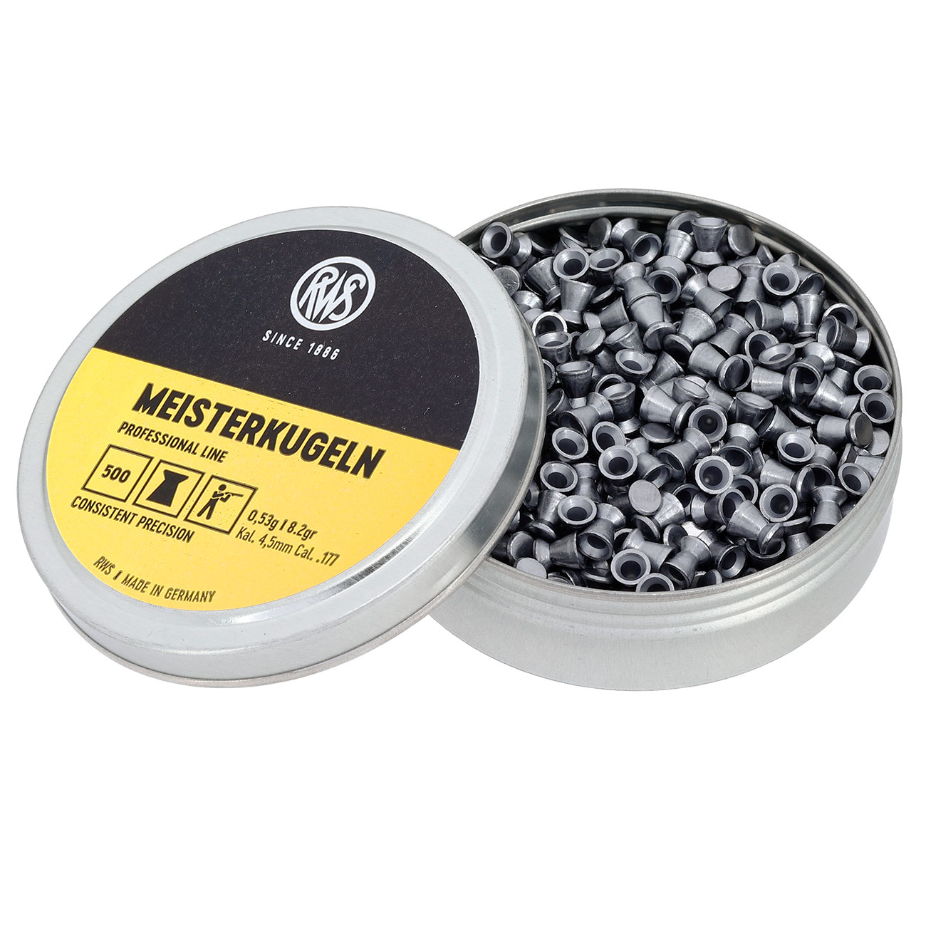 RWS Flachkopf-Diabolos Meisterkugeln 4,5mm 500 Stck Bild 2