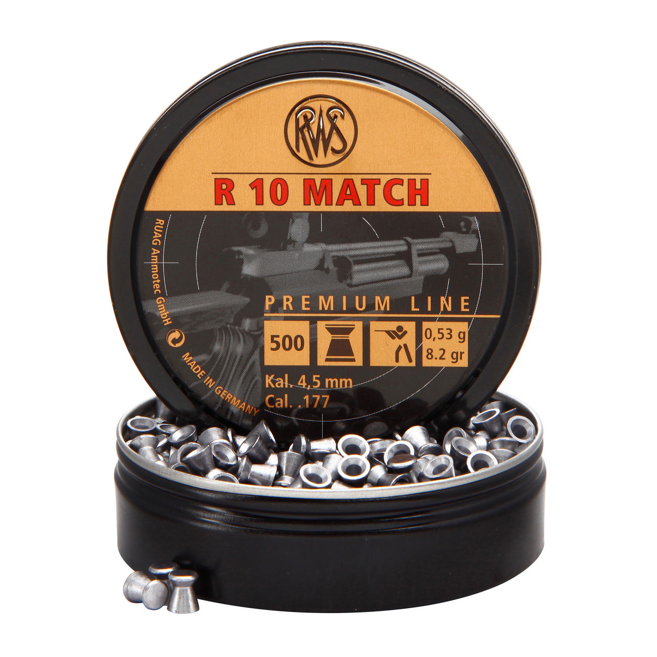 RWS R 10 Match Flachkopf-Diabolos 4,5mm 500 Stck