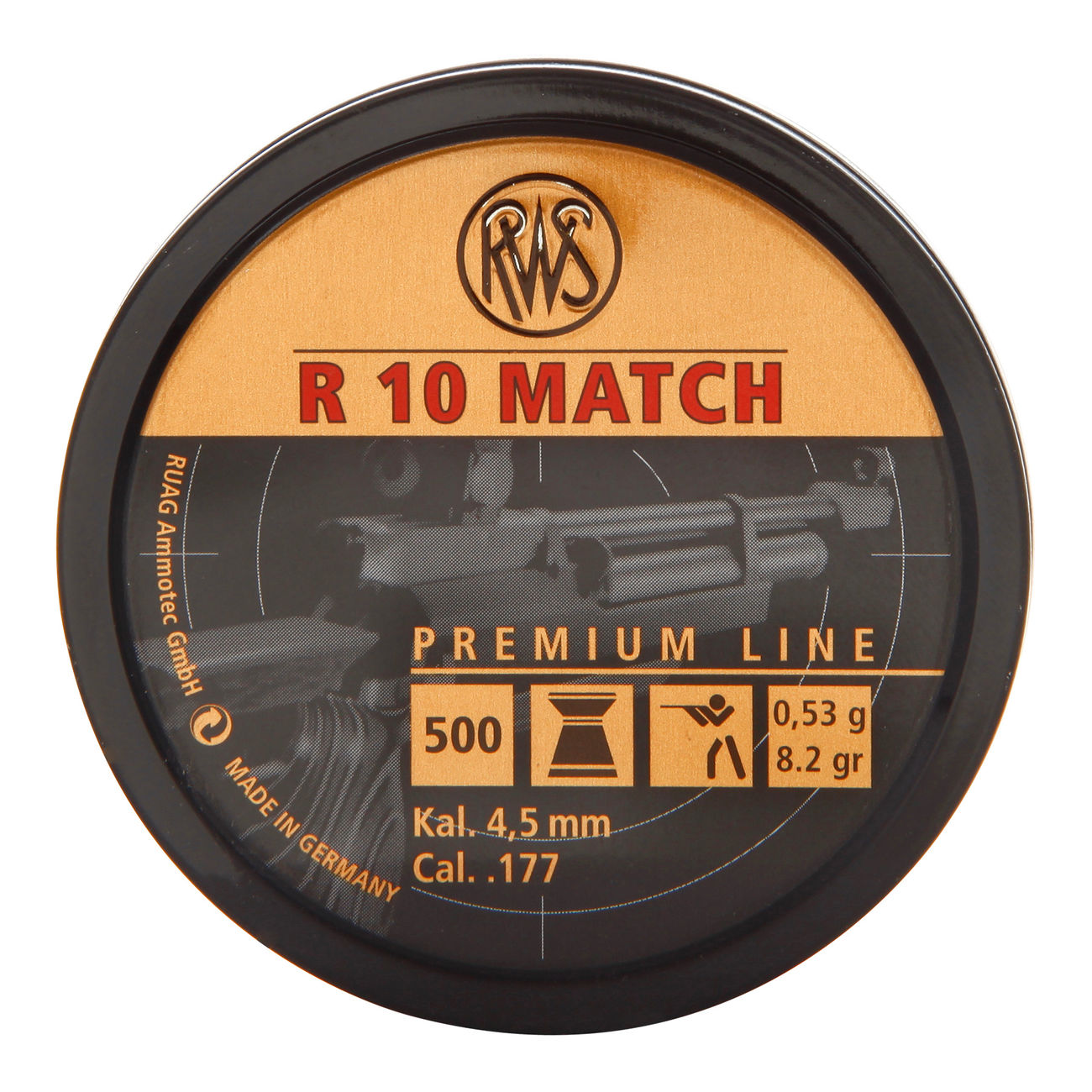 RWS Flachkopf-Diabolos R 10 Match 4,5mm 500 Stck Bild 3