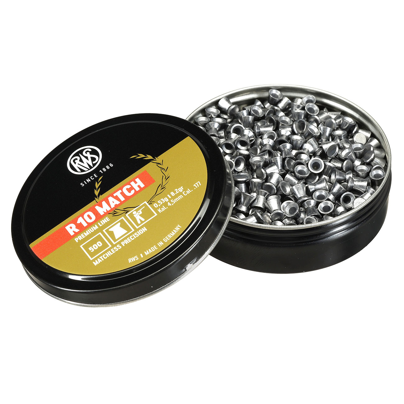 RWS R 10 Match Flachkopf-Diabolos 4,5mm 500 St�ck Bild 2