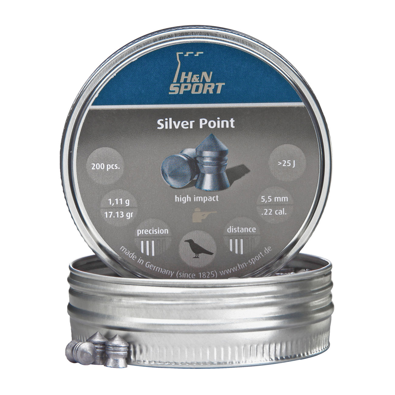 H&N Spitzkopf-Diabolos Silver Point 5,5mm 200 Stück