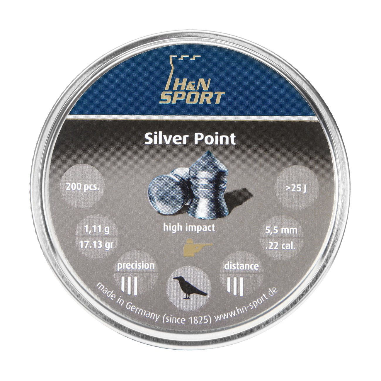 H&N Spitzkopf-Diabolos Silver Point 5,5mm 200 Stück Bild 3