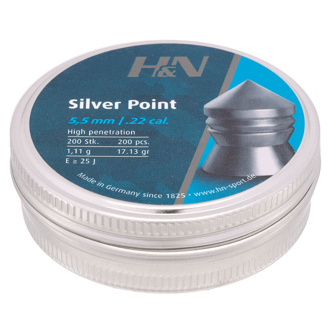 H&N Spitzkopf-Diabolos Silver Point 5,5mm 200 Stck Bild 1