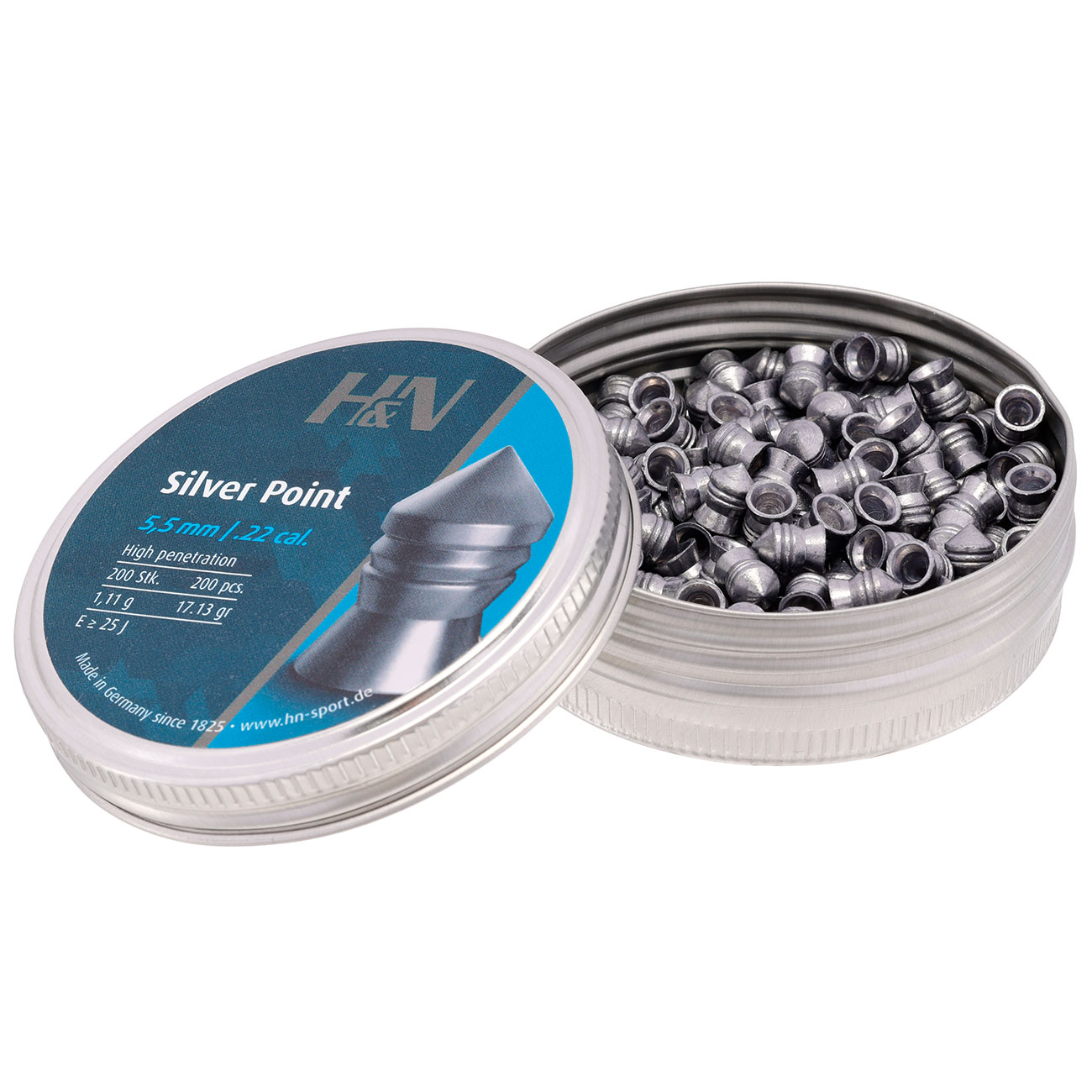 H&N Spitzkopf-Diabolos Silver Point 5,5mm 200 Stck Bild 2