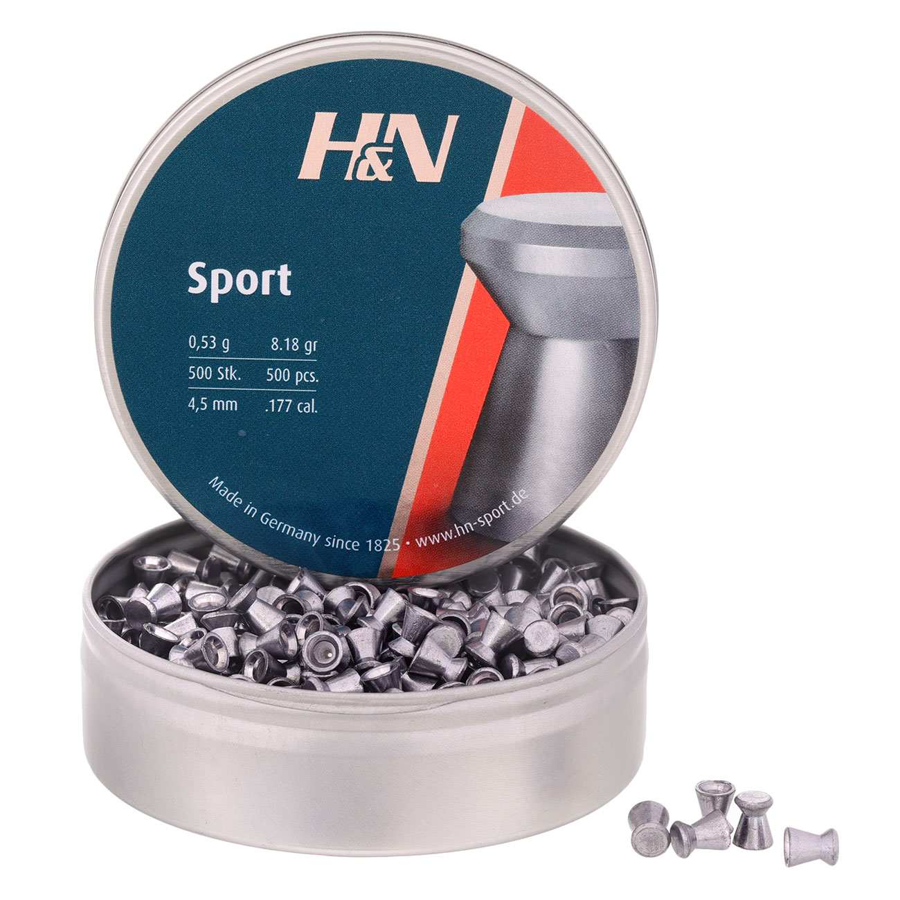 H&N Flachkopf-Diabolos Sport 4,5mm 500 Stck