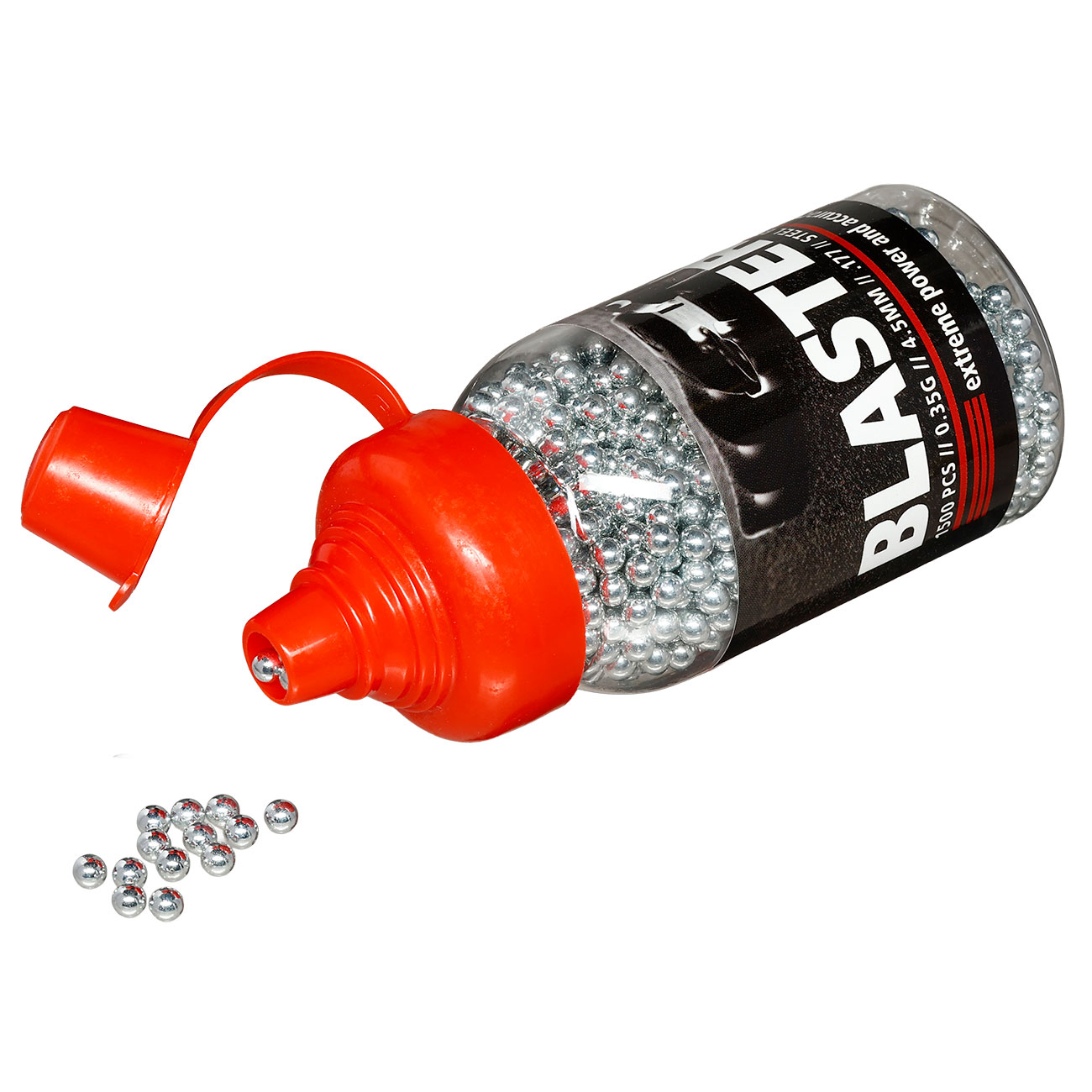 Blaster Stahlrundkugeln 4,5mm BB, 1500er Schnelllader Bild 3