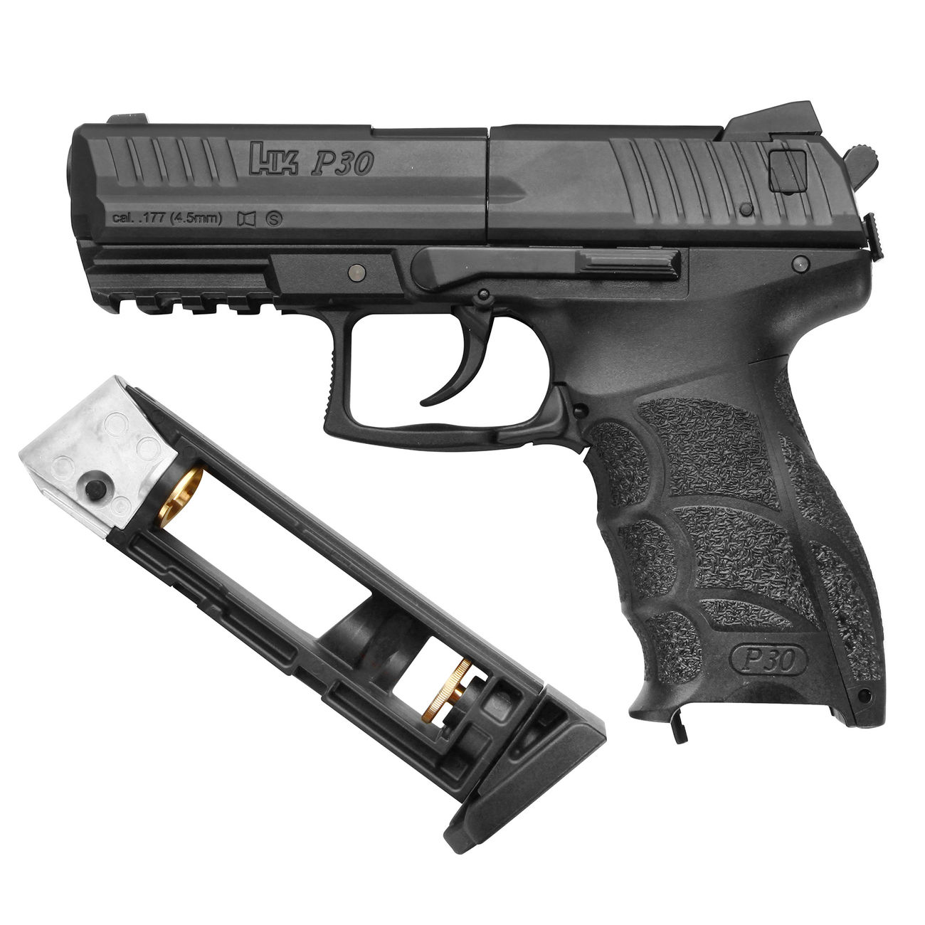 Heckler Koch P30 Co2 Luftpistole Kal 4 5mm Diabolo Bb Bruniert Kotte Zeller