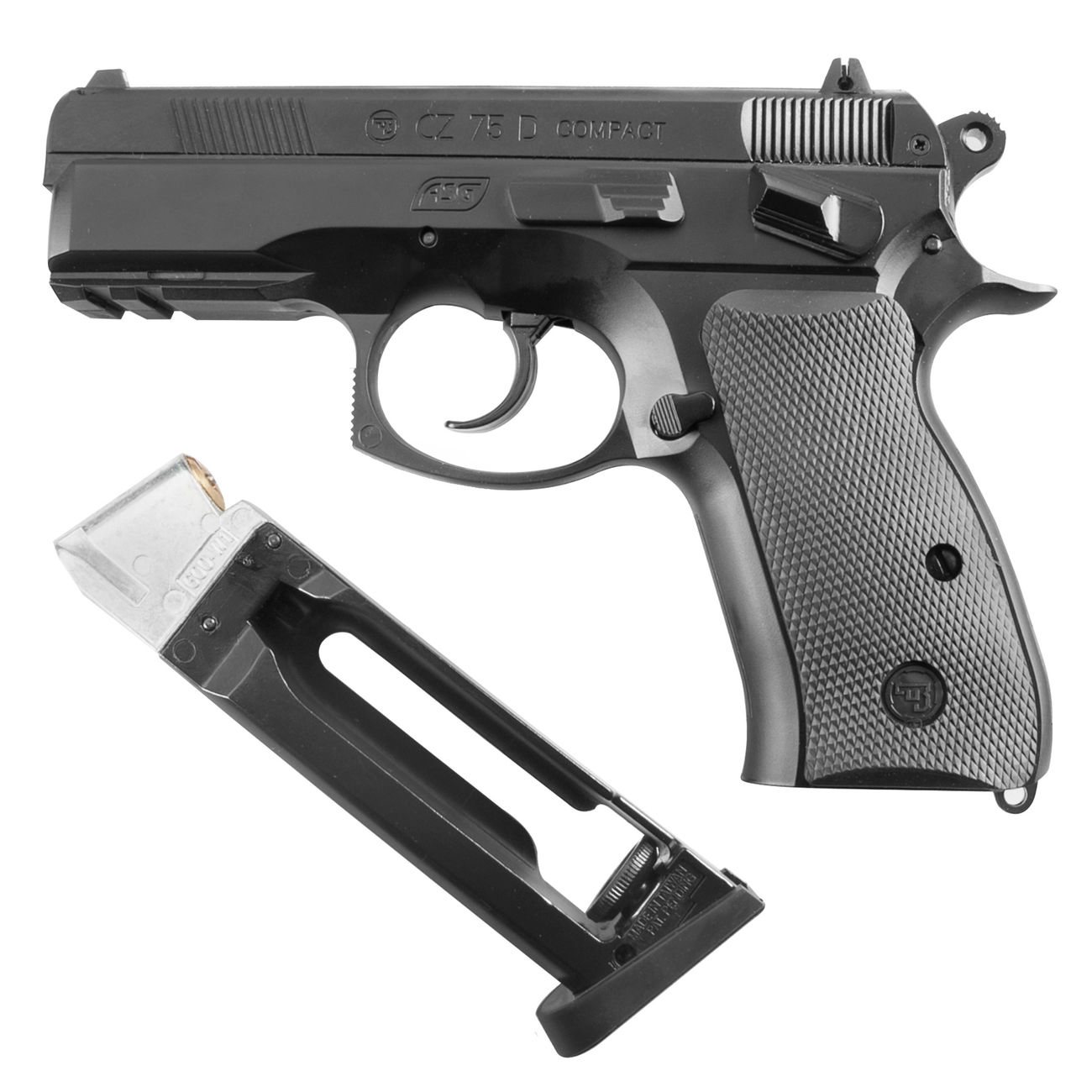 Pistolet à plomb CO2 ASG CZ 75D Compact (2,4 joules) Finition Noir